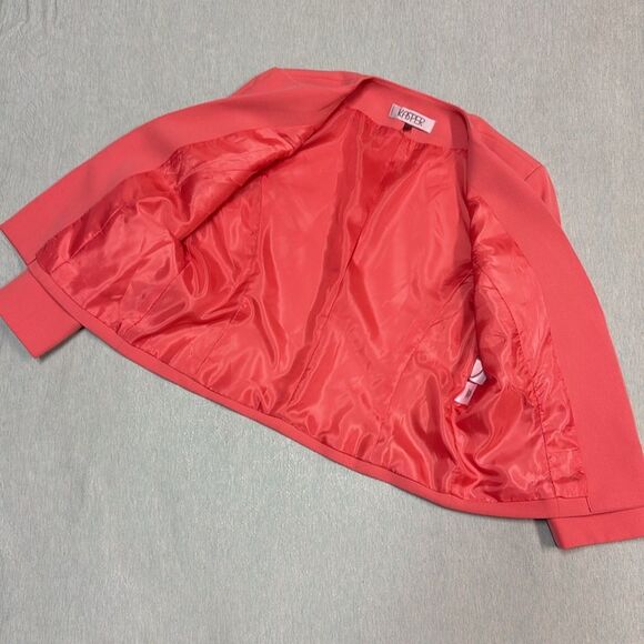 Kasper Women's Coral Blazer size 4 open front with pocket accents NWOT - Picture 11 of 14